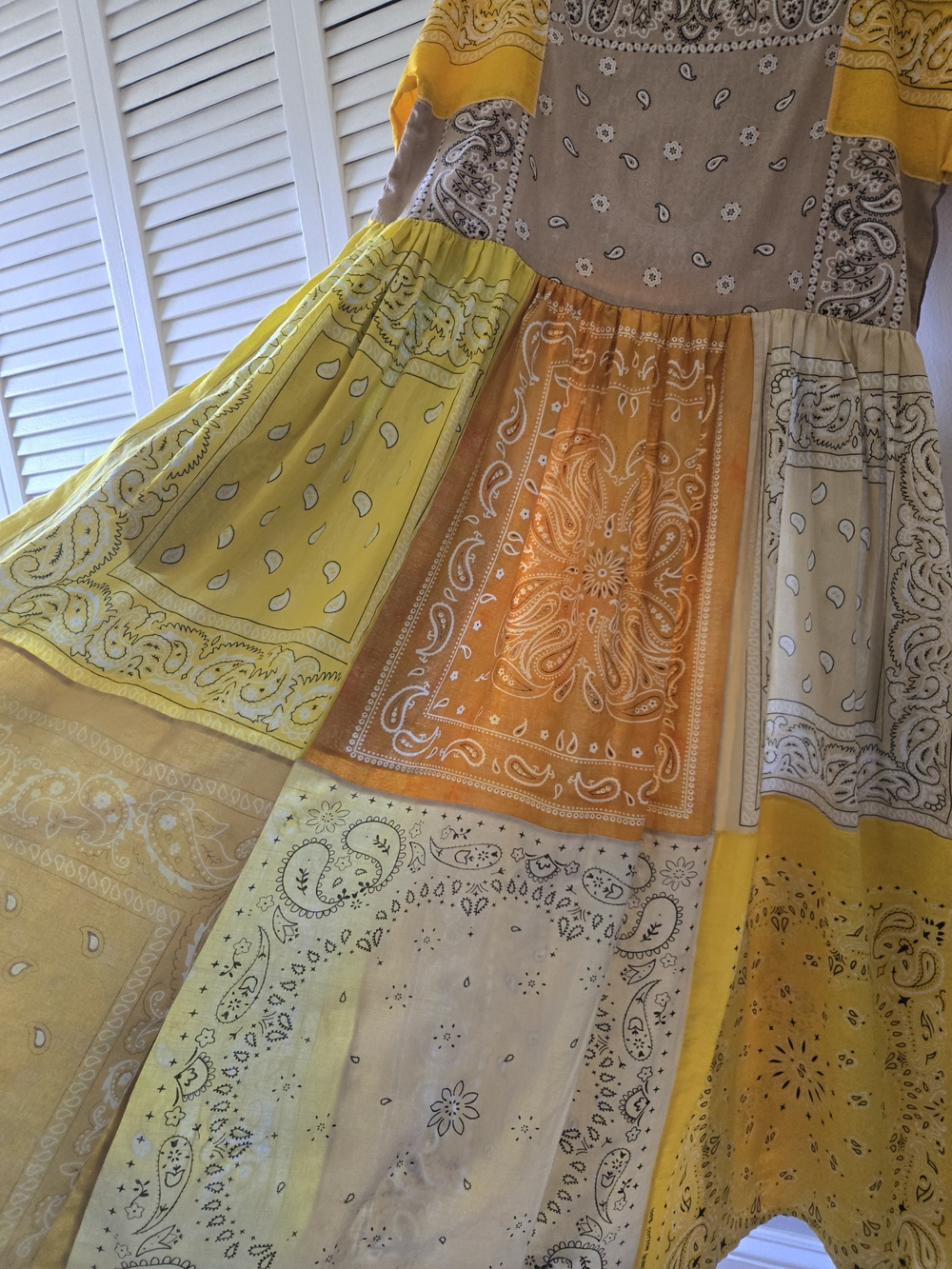Psychic Outlaw Custom Yellow Bandana Dress | Handmade - Picture 2 of 6